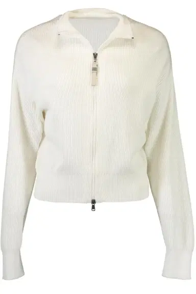 Brunello Cucinelli Full Zip Rib Cardigan | Thumbnail 1