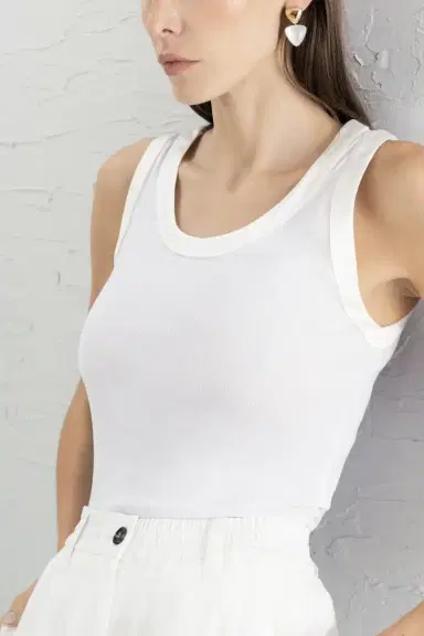 Brunello Cucinelli Mixed Media Tank Top | Thumbnail 2
