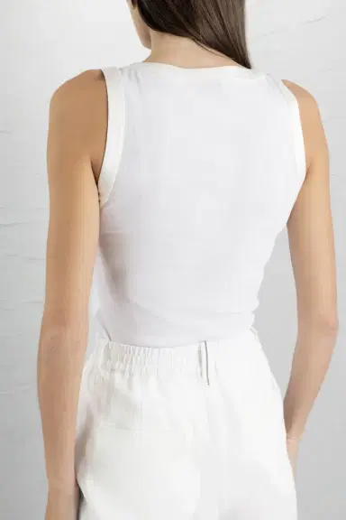 Brunello Cucinelli Mixed Media Tank Top | Thumbnail 4