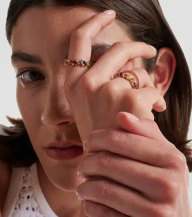 Suzanne Kalan Rainbow Frenzy 18kt gold, diamond and sapphire ring | Thumbnail 3 Suzanne Kalan Rainbow Frenzy 18kt gold, diamond and sapphire ring | Thumbnail 3