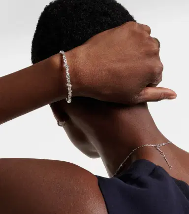 Suzanne Kalan Fireworks 18kt white gold cuff bracelet with white diamonds | Thumbnail 4 Suzanne Kalan Fireworks 18kt white gold cuff bracelet with white diamonds | Thumbnail 4