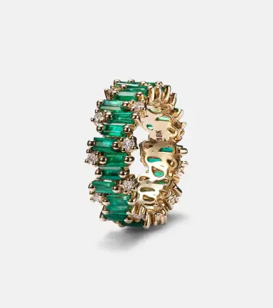 Suzanne Kalan 18kt gold ring with emeralds | Thumbnail 3 Suzanne Kalan 18kt gold ring with emeralds | Thumbnail 3