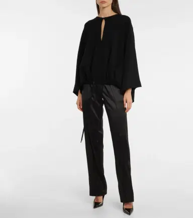 Tom Ford High-rise silk-blend satin pants | Thumbnail 3 Tom Ford High-rise silk-blend satin pants | Thumbnail 3