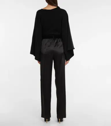 Tom Ford High-rise silk-blend satin pants | Thumbnail 4 Tom Ford High-rise silk-blend satin pants | Thumbnail 4
