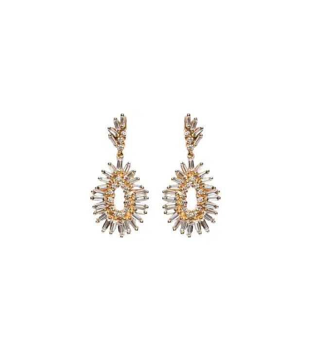 18kt gold earrings with diamonds