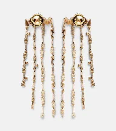 Suzanne Kalan 18kt gold fringe earrings with diamonds | Thumbnail 2