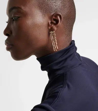 Suzanne Kalan 18kt gold fringe earrings with diamonds | Thumbnail 4