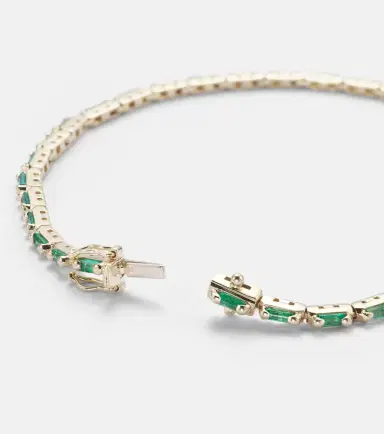Suzanne Kalan 18kt gold tennis bracelet with emeralds | Thumbnail 4 Suzanne Kalan 18kt gold tennis bracelet with emeralds | Thumbnail 4