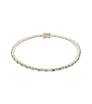 Suzanne Kalan 18kt gold tennis bracelet with emeralds | Thumbnail 1 Suzanne Kalan 18kt gold tennis bracelet with emeralds | Thumbnail 1