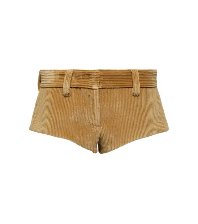 Low-rise cotton corduroy shorts