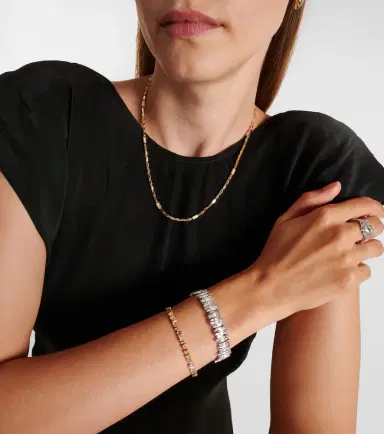 Suzanne Kalan Classic Milli 18kt white gold bangle with diamonds | Thumbnail 3 Suzanne Kalan Classic Milli 18kt white gold bangle with diamonds | Thumbnail 3