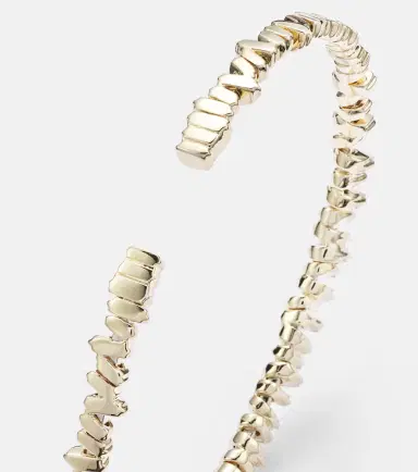 Suzanne Kalan Classic 18kt gold bangle with diamonds | Thumbnail 2