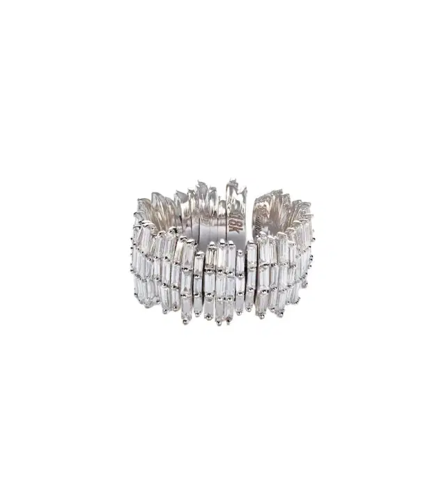 Suzanne Kalan Classic Milli 18kt white gold ring with diamonds
