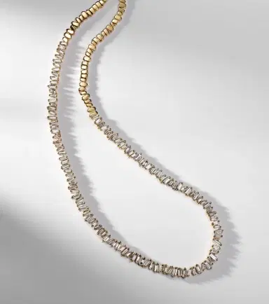 Suzanne Kalan 18kt gold tennis necklace with diamonds | Thumbnail 4 Suzanne Kalan 18kt gold tennis necklace with diamonds | Thumbnail 4