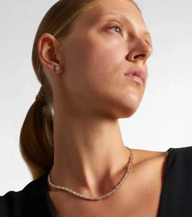 Suzanne Kalan 18kt gold tennis necklace with diamonds | Thumbnail 5 Suzanne Kalan 18kt gold tennis necklace with diamonds | Thumbnail 5