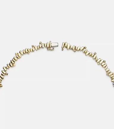 Suzanne Kalan Bold Burst 18kt gold tennis necklace with emeralds and diamonds | Thumbnail 2 Suzanne Kalan Bold Burst 18kt gold tennis necklace with emeralds and diamonds | Thumbnail 2