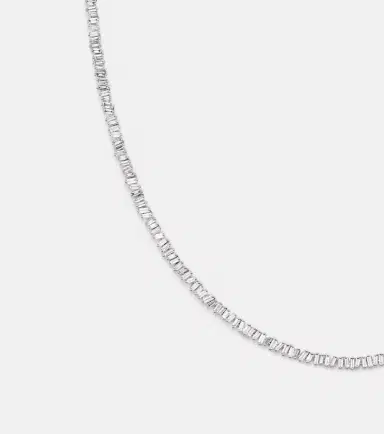 Suzanne Kalan Classic 18kt white gold tennis necklace with diamonds | Thumbnail 2 Suzanne Kalan Classic 18kt white gold tennis necklace with diamonds | Thumbnail 2