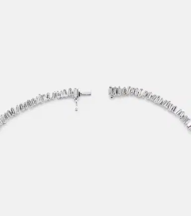 Suzanne Kalan Classic 18kt white gold tennis necklace with diamonds | Thumbnail 3 Suzanne Kalan Classic 18kt white gold tennis necklace with diamonds | Thumbnail 3