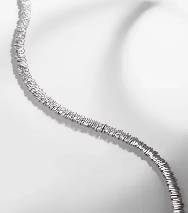 Suzanne Kalan Classic 18kt white gold tennis necklace with diamonds | Thumbnail 4