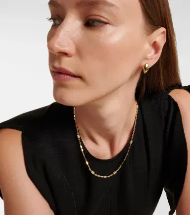 Suzanne Kalan Block-Chain 18kt gold necklace with diamonds | Thumbnail 4