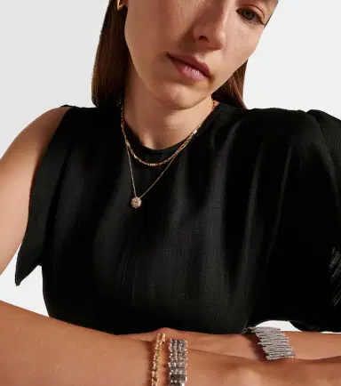 Suzanne Kalan Block-Chain 18kt gold necklace with diamonds | Thumbnail 5