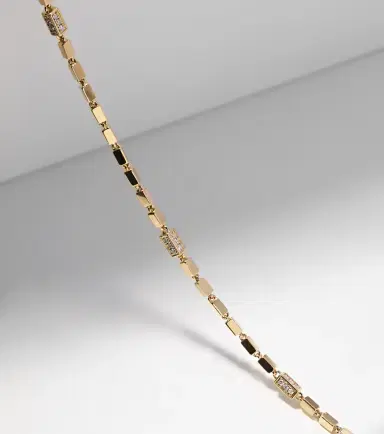 Suzanne Kalan Block-Chain 18kt gold necklace with diamonds | Thumbnail 6