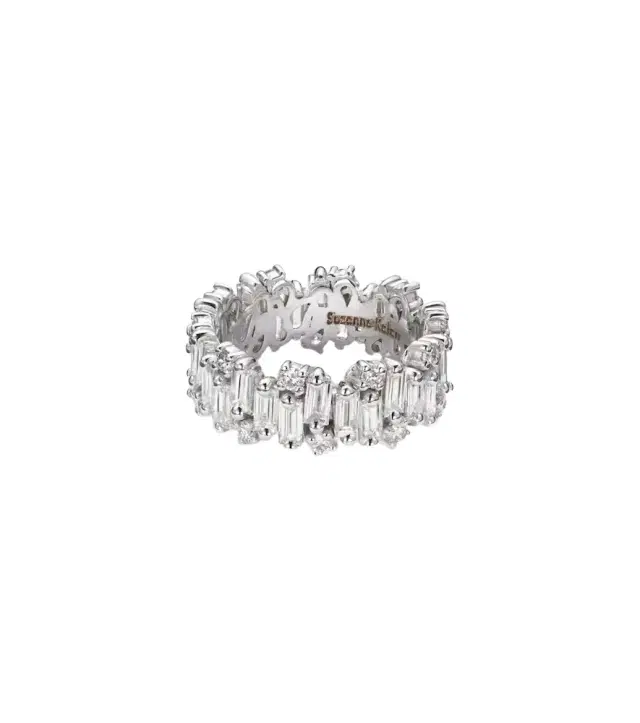 Suzanne Kalan Shimmer Audrey 18kt white gold ring with diamonds