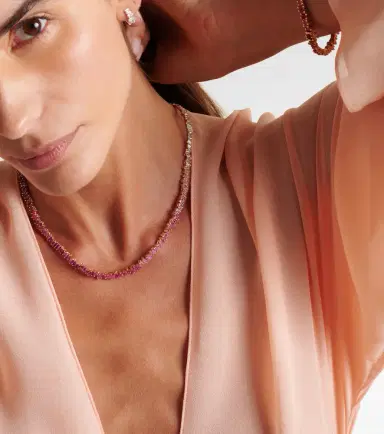 Suzanne Kalan Bold 18kt rose gold tennis necklace with pink sapphires and diamonds | Thumbnail 4 Suzanne Kalan Bold 18kt rose gold tennis necklace with pink sapphires and diamonds | Thumbnail 4