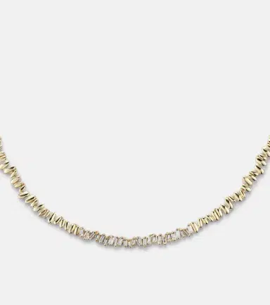 Suzanne Kalan 18kt gold tennis necklace with diamonds | Thumbnail 3 Suzanne Kalan 18kt gold tennis necklace with diamonds | Thumbnail 3