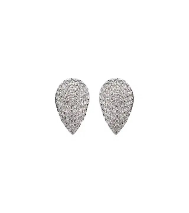 Suzanne Kalan 18kt white gold earrings with diamonds