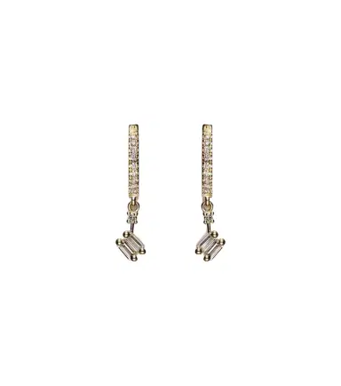 Suzanne Kalan 18kt gold drop earrings with diamonds | Thumbnail 1 Suzanne Kalan 18kt gold drop earrings with diamonds | Thumbnail 1