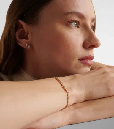 Suzanne Kalan Block-Chain Mini 18kt gold bracelet with diamonds | Thumbnail 3