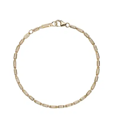 Suzanne Kalan Block-Chain Mini 18kt gold bracelet with diamonds | Thumbnail 1