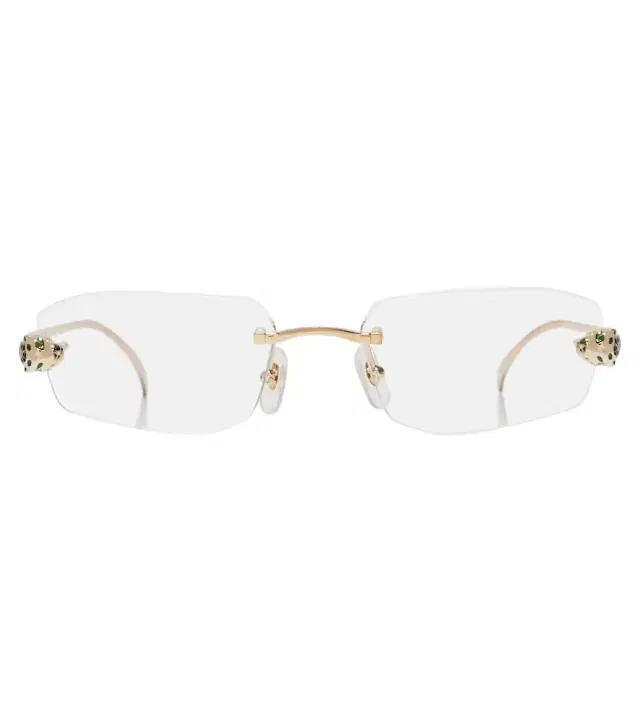Panthère De Cartier rectangular glasses