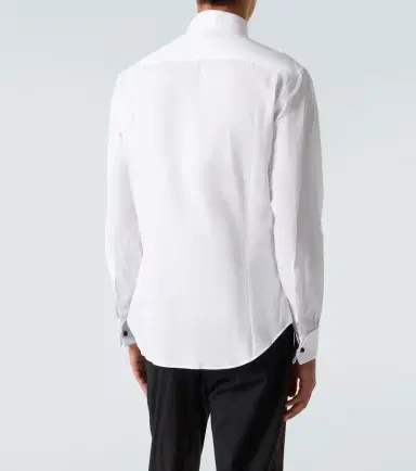 Giorgio Armani Cotton poplin tuxedo shirt | Thumbnail 3