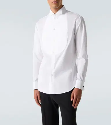 Giorgio Armani Cotton poplin tuxedo shirt | Thumbnail 4