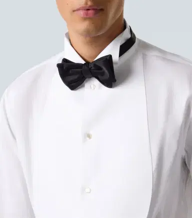Giorgio Armani Cotton poplin tuxedo shirt | Thumbnail 7