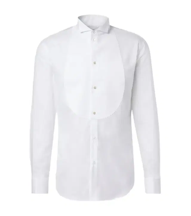 Cotton poplin tuxedo shirt