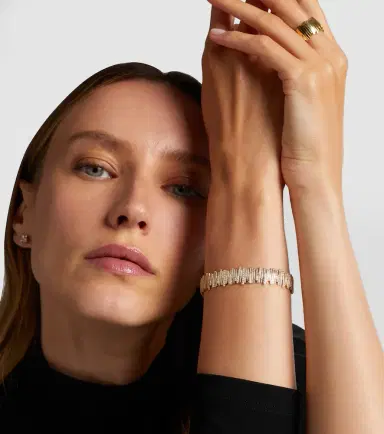 Suzanne Kalan Classic Medium 18kt gold cuff bracelet with diamonds | Thumbnail 3 Suzanne Kalan Classic Medium 18kt gold cuff bracelet with diamonds | Thumbnail 3