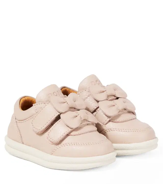 Donsje Baby Zoena bow-detail leather sneakers