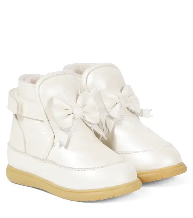 Donsje Baby Cemilla bow-detail leather boots