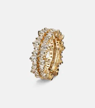 Suzanne Kalan Milli 18kt gold tech ring jackets with diamonds | Thumbnail 3 Suzanne Kalan Milli 18kt gold tech ring jackets with diamonds | Thumbnail 3