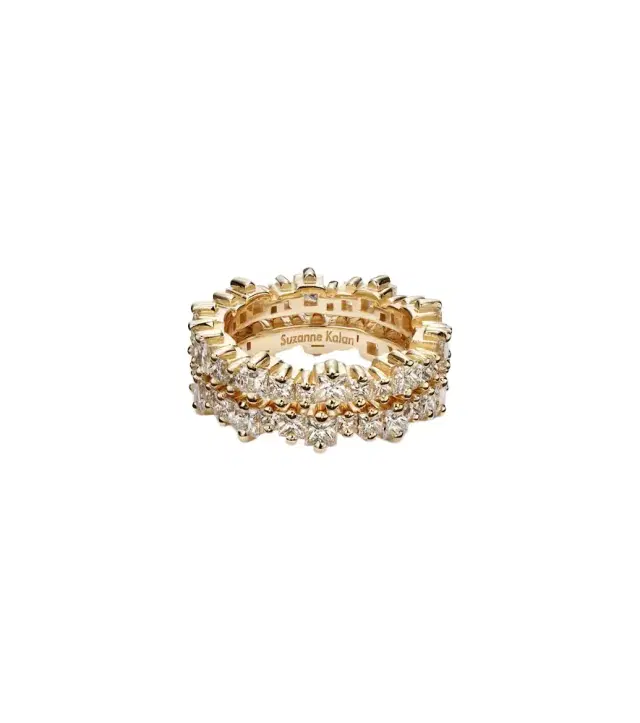 Suzanne Kalan Milli 18kt gold tech ring jackets with diamonds