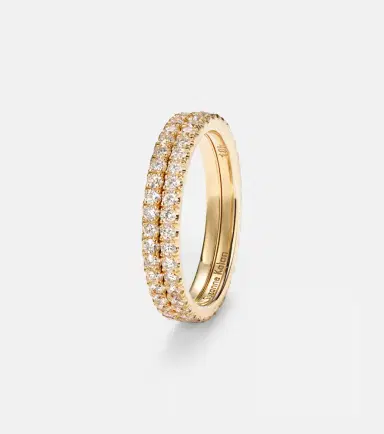 Suzanne Kalan Midi 18kt gold tech ring jackets with diamonds | Thumbnail 2 Suzanne Kalan Midi 18kt gold tech ring jackets with diamonds | Thumbnail 2