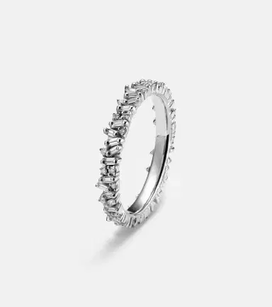 Suzanne Kalan Icon Mini 18kt white gold tech ring jackets with diamonds | Thumbnail 3 Suzanne Kalan Icon Mini 18kt white gold tech ring jackets with diamonds | Thumbnail 3