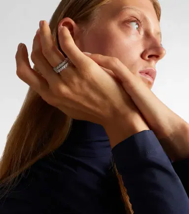 Suzanne Kalan Icon Mini 18kt white gold tech ring jackets with diamonds | Thumbnail 6 Suzanne Kalan Icon Mini 18kt white gold tech ring jackets with diamonds | Thumbnail 6