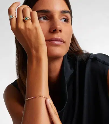 Suzanne Kalan Signet Mini 18kt gold ring with emerald and diamonds | Thumbnail 3 Suzanne Kalan Signet Mini 18kt gold ring with emerald and diamonds | Thumbnail 3
