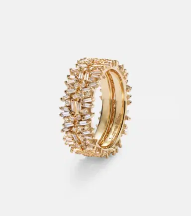 Suzanne Kalan Icon Midi 18kt gold tech ring jackets with diamonds | Thumbnail 2 Suzanne Kalan Icon Midi 18kt gold tech ring jackets with diamonds | Thumbnail 2