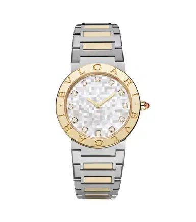 BVLGARI embellished 33mm 18kt gold and stainless steel watch | Thumbnail 1 BVLGARI embellished 33mm 18kt gold and stainless steel watch | Thumbnail 1