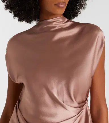 The Sei Draped silk satin top | Thumbnail 4